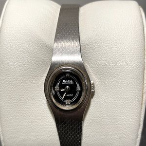SOLD Vintage Ladies Bulova Accutron Silver Cocktail Watch - New Battery